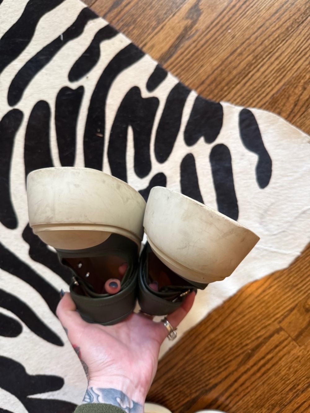 Marni Green and White Platform Mary Janes - Picture 6 of 10